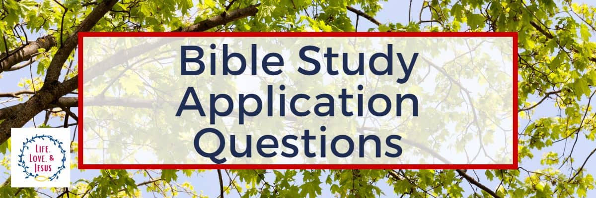 Bible Study Application Questions