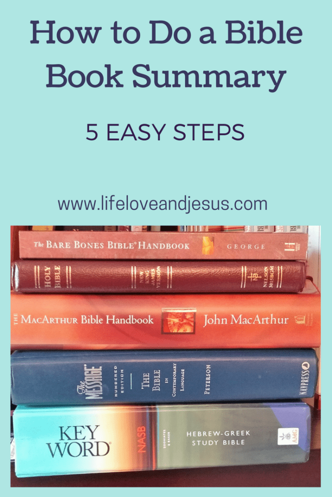 how to do a Bible book summary