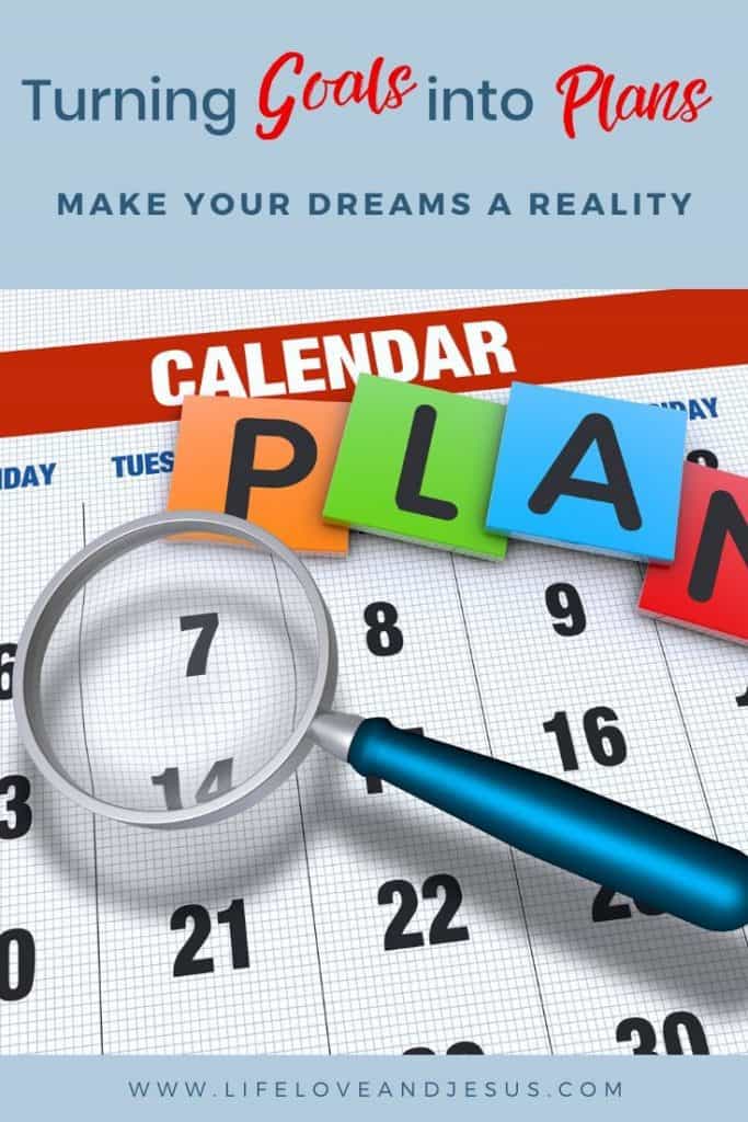 turning goals into plans