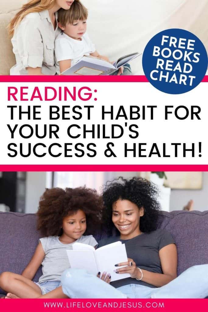 mom and children reading